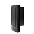 Chivari 7' Black 3 Panel Quarter Round Serpentine Bar with HPL Flush Top BAR-SERP3-84KTFL-BLK-AX-T