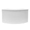 Chivari 7' White 3 Panel Quarter Round Serpentine Bar with HPL Flush Top BAR-SERP3-84KTFL-WHT-AX-T