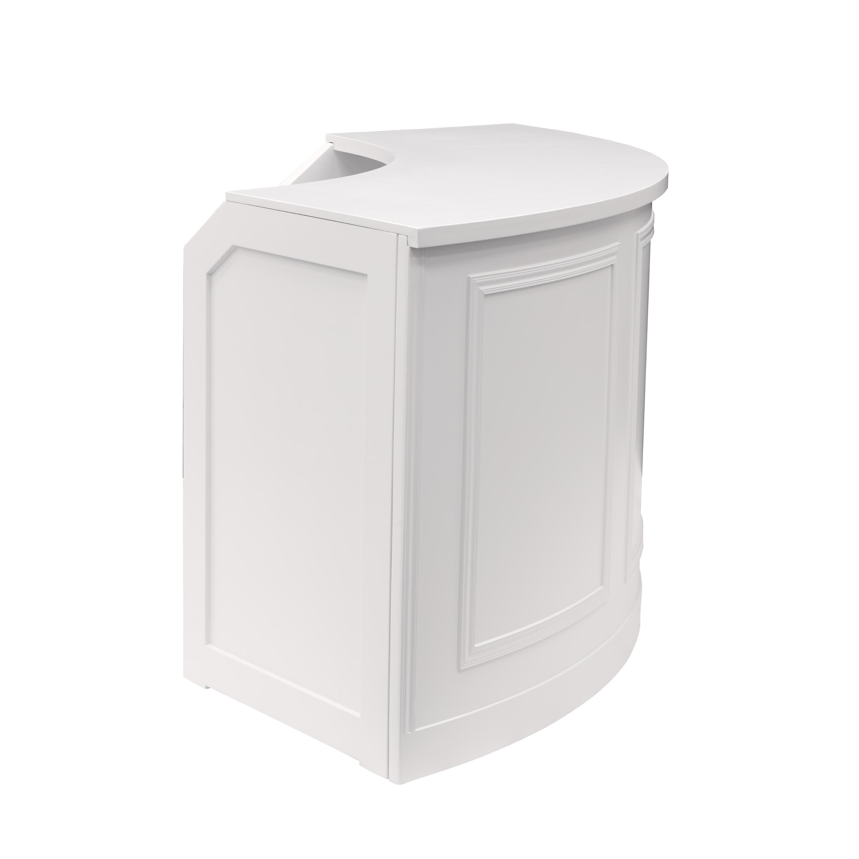Grand Royale Bars 50' White Portable Folding Bar - 11 Piece Set Single Panel Front with Flush Top - Long Island BAR-CFG-WHT-A3FL-KT