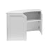 24' White Portable Folding Bar - 5 Piece Set Single Panel Front with Flush Top - Mimosa
