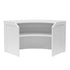 28' White Portable Folding Bar - 4 Piece Set Single Panel Front with Flush Top - Manhattan