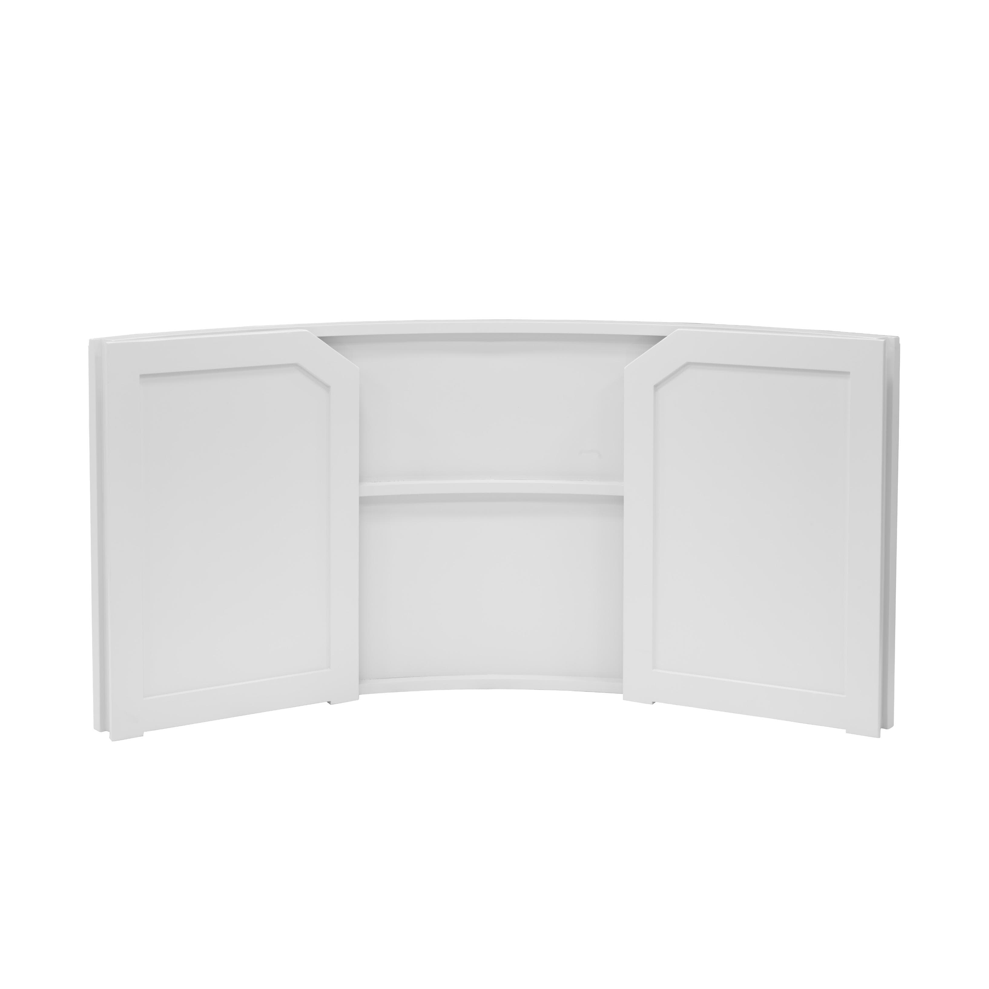 Grand Royale Bars 50' White Portable Folding Bar - 11 Piece Set Single Panel Front with Flush Top - Long Island BAR-CFG-WHT-A3FL-KT
