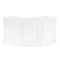Chivari 7' White 3 Panel Quarter Round Serpentine Bar with HPL Flush Top BAR-SERP3-84KTFL-WHT-AX-T