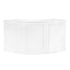 Chivari 7' White 3 Panel Quarter Round Serpentine Bar with HPL Flush Top BAR-SERP3-84KTFL-WHT-AX-T