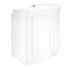 Chivari 7' White 3 Panel Quarter Round Serpentine Bar with HPL Flush Top BAR-SERP3-84KTFL-WHT-AX-T