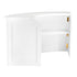Chivari 7' White 3 Panel Quarter Round Serpentine Bar with HPL Flush Top BAR-SERP3-84KTFL-WHT-AX-T