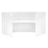 Chivari 7' White 3 Panel Quarter Round Serpentine Bar with HPL Flush Top BAR-SERP3-84KTFL-WHT-AX-T