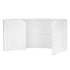 Chivari 7' White 3 Panel Quarter Round Serpentine Bar with HPL Flush Top BAR-SERP3-84KTFL-WHT-AX-T