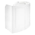 Chivari 7' White 3 Panel Quarter Round Serpentine Bar with HPL Flush Top BAR-SERP3-84KTFL-WHT-AX-T