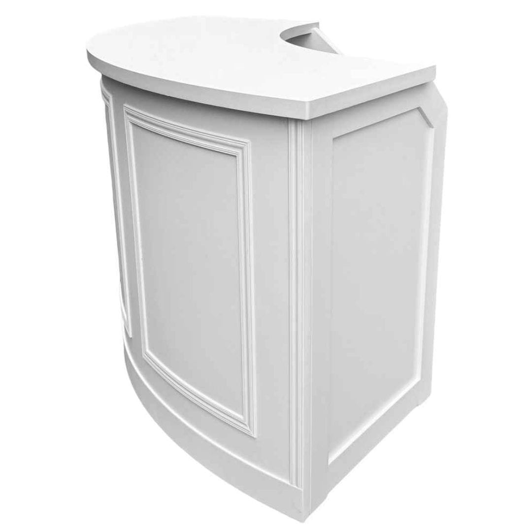 Grand Royale Bars 24' White Portable Folding Bar - 5 Piece Set Three Panel Front - Mimosa BAR-CFG-WHT-F1-KT