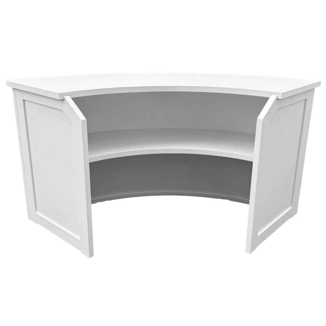 Chivari 28' White Portable Folding Bar - 4 Piece Set Three Panel Front - Manhattan BAR-CFG-WHT-B1-KT