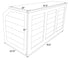 Chivari 7' Black Portable Folding Bar with HPL Top and Durable Rubber Edge BAR-FOLD-84KT-BLK-AX-T