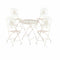 Chivari Barcelona Bistro Set in Antique White includes 28" Table and 4 Round Chairs BBMRW-KT-AX