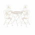 Chivari Barcelona Bistro Set in Antique White includes 28" Table and 4 Round Chairs BBMRW-KT-AX