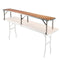 Chivari 6 Foot (72"x 12") Rectangle Plywood Gray Bar Top Buffet Riser BARPLYRT72MG-AX-T