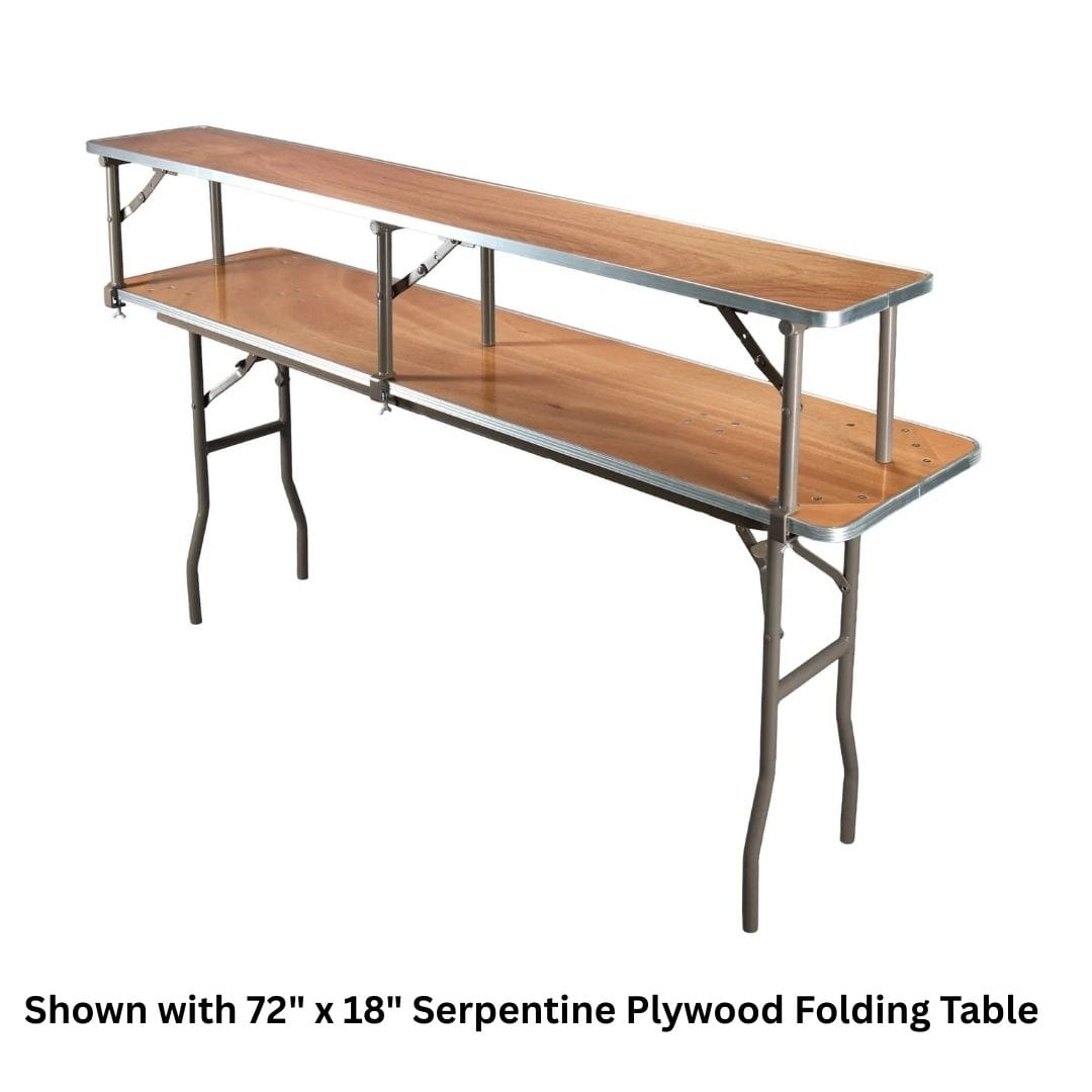 Chivari 6 Foot (72"x 12") Rectangle Plywood Gray Bar Top Buffet Riser BARPLYRT72MG-AX-T