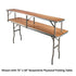 Chivari 6 Foot (72"x 12") Rectangle Plywood Gray Bar Top Buffet Riser BARPLYRT72MG-AX-T