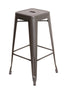 Chivari Hammered Gray Tolix Style Metal Stool BTMCH-AX-T