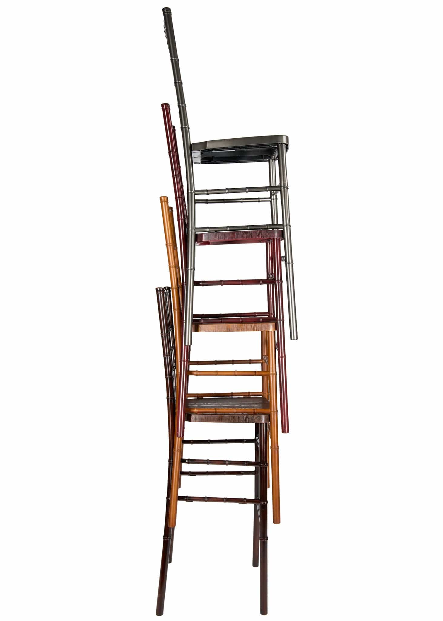 Chivari Sparkling Silver Champagne Resin Steel Skeleton™ Chiavari Barstool BCRSCS-ST-AX-T