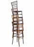 Chivari Sparkling Rose Gold Resin Steel Skeleton™ Chiavari Barstool BCRRGSP-ST-AX-T