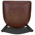 Chivari Ladder Back Bar Stool with Black Frame and Brown Vinyl Seat BLMBVBR-ZF-KT