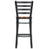 Chivari Ladder Back Bar Stool with Black Frame and Cherry Wood Seat BLMBWCW-ZF-KT