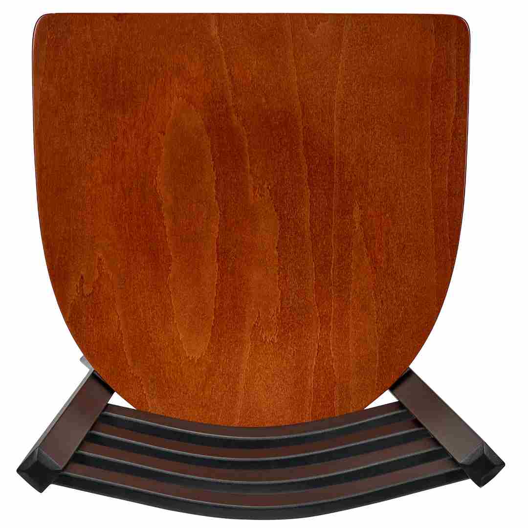 Chivari Ladder Back Bar Stool with Black Frame and Cherry Wood Seat BLMBWCW-ZF-KT
