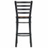Chivari Ladder Back Bar Stool with Black Frame and Dark Wood Seat BLMBWDW-ZF-KT