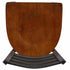 Chivari Ladder Back Bar Stool with Black Frame and Dark Wood Seat BLMBWDW-ZF-KT