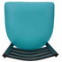 Chivari Ladder Back Bar Stool with Black Frame and Light Blue Vinyl Seat BLMBVLBL-ZF-KT