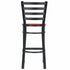 Chivari Ladder Back Bar Stool with Black Frame and Mahogany Wood Seat BLMBWMW-ZF-KT
