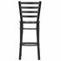 Chivari Ladder Back Bar Stool with Black Frame and Natural Wood Seat BLMBWNW-ZF-KT