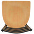 Chivari Ladder Back Bar Stool with Black Frame and Natural Wood Seat BLMBWNW-ZF-KT