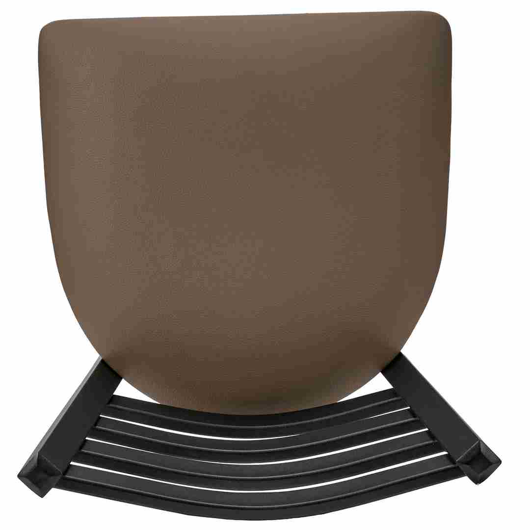 Chivari Ladder Back Bar Stool with Black Frame and Taupe Vinyl Seat BLMBVTP-ZF-KT
