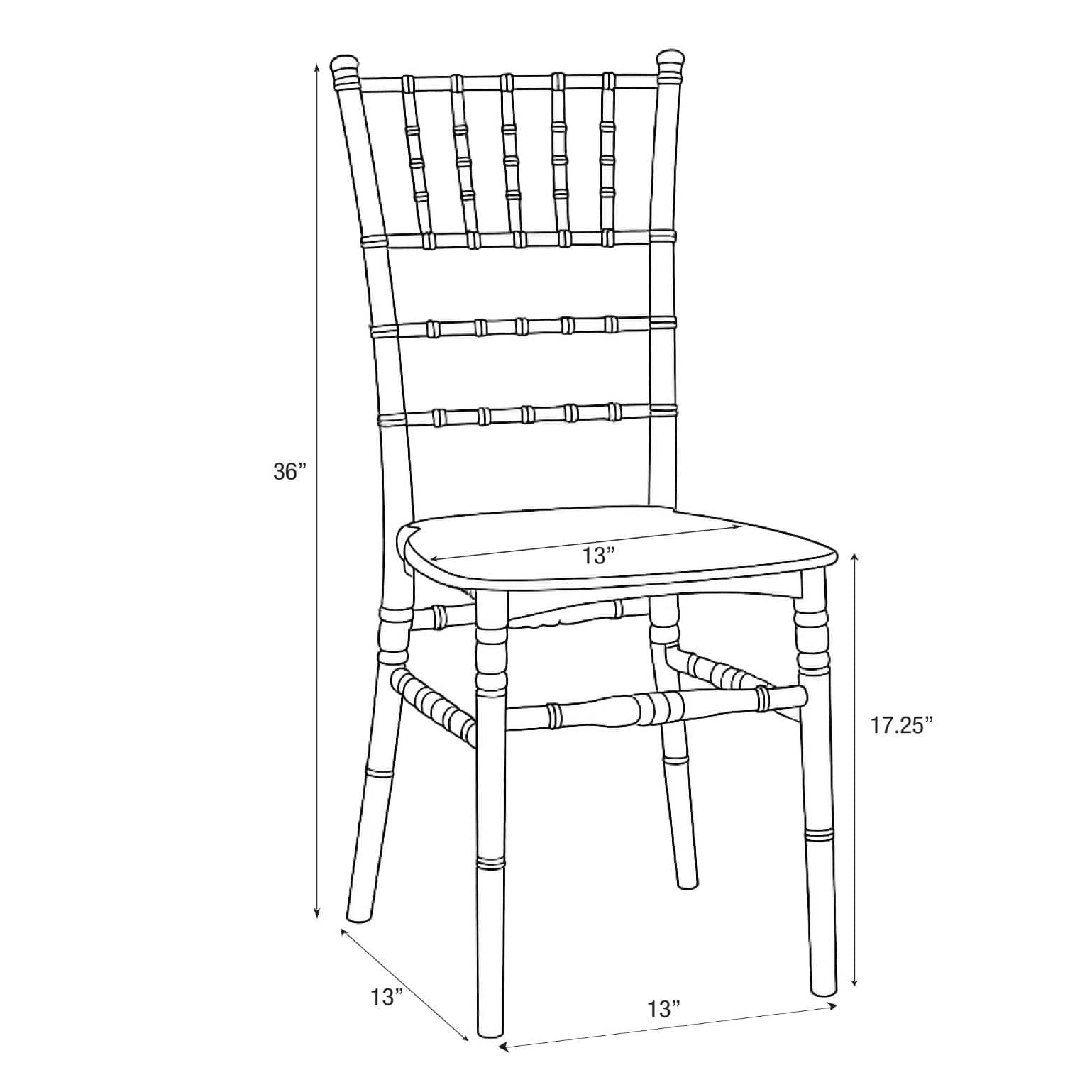 Chivari Black BasicResin™ Chiavari Chair CCPB-SG-T