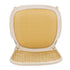 Chivari White Distressed Natural Bent Cane Wood Barstool with Rattan Seat BBCWWDN-ZG-T