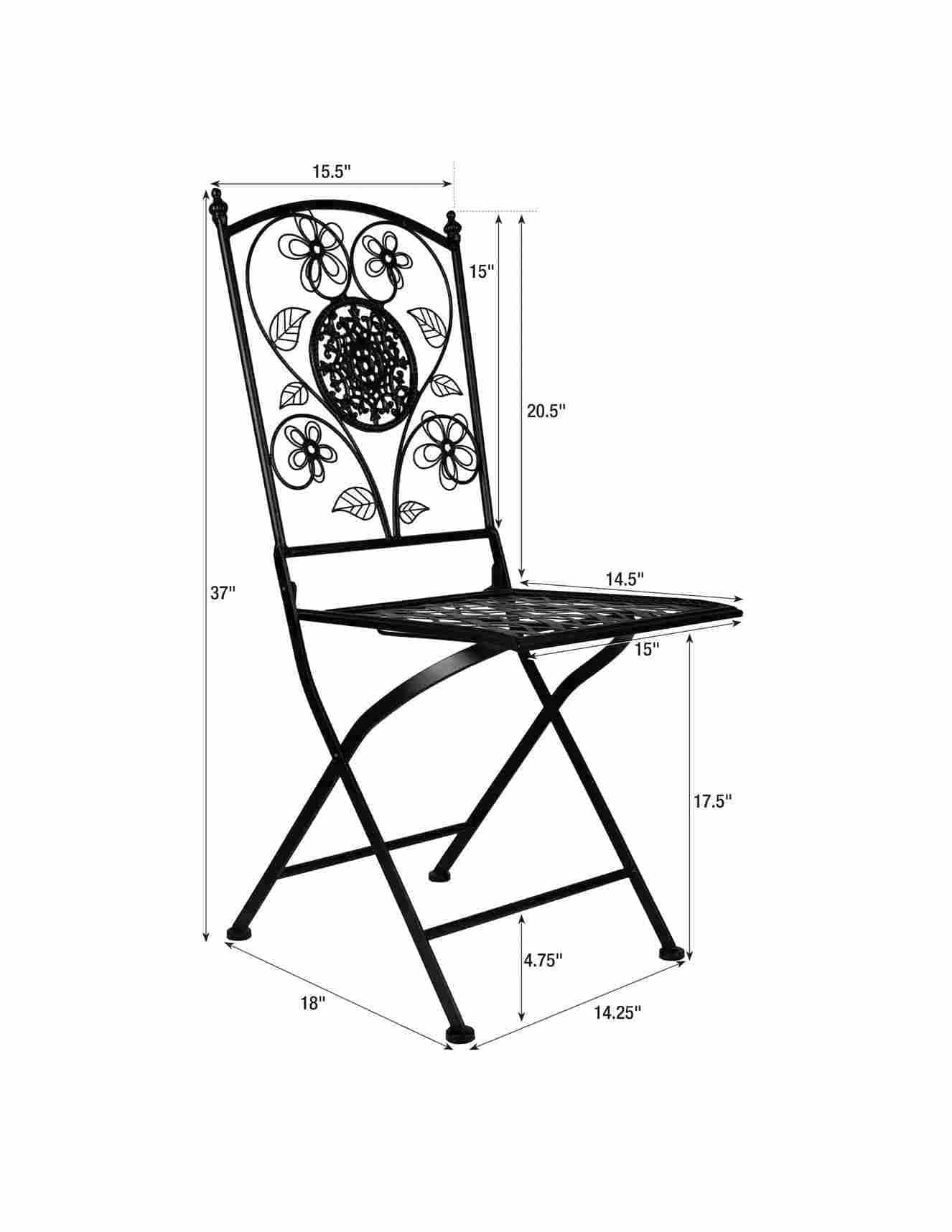 Chivari Barcelona Bistro Set in Bronze includes 28" Table and 4 Chairs BBMBR-KT-AX