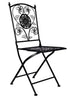 Chivari Barcelona Bistro Set in Rustic Matte Black includes 28" Table and 4 Chairs BBMB-KT-AX