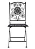 Chivari Barcelona Bistro Set in Rustic Matte Black includes 28" Table and 4 Chairs BBMB-KT-AX