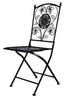 Chivari Barcelona Bistro Set in Rustic Matte Black includes 28" Table and 4 Chairs BBMB-KT-AX