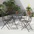Chivari Barcelona Bistro Set in Rustic Matte Black includes 28" Table and 4 Chairs BBMB-KT-AX