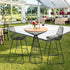 Chivari Black Wire Cocktail Table with 32" Natural Oak Top and Durable Black Steel Base TWR32BLK-WD-KT