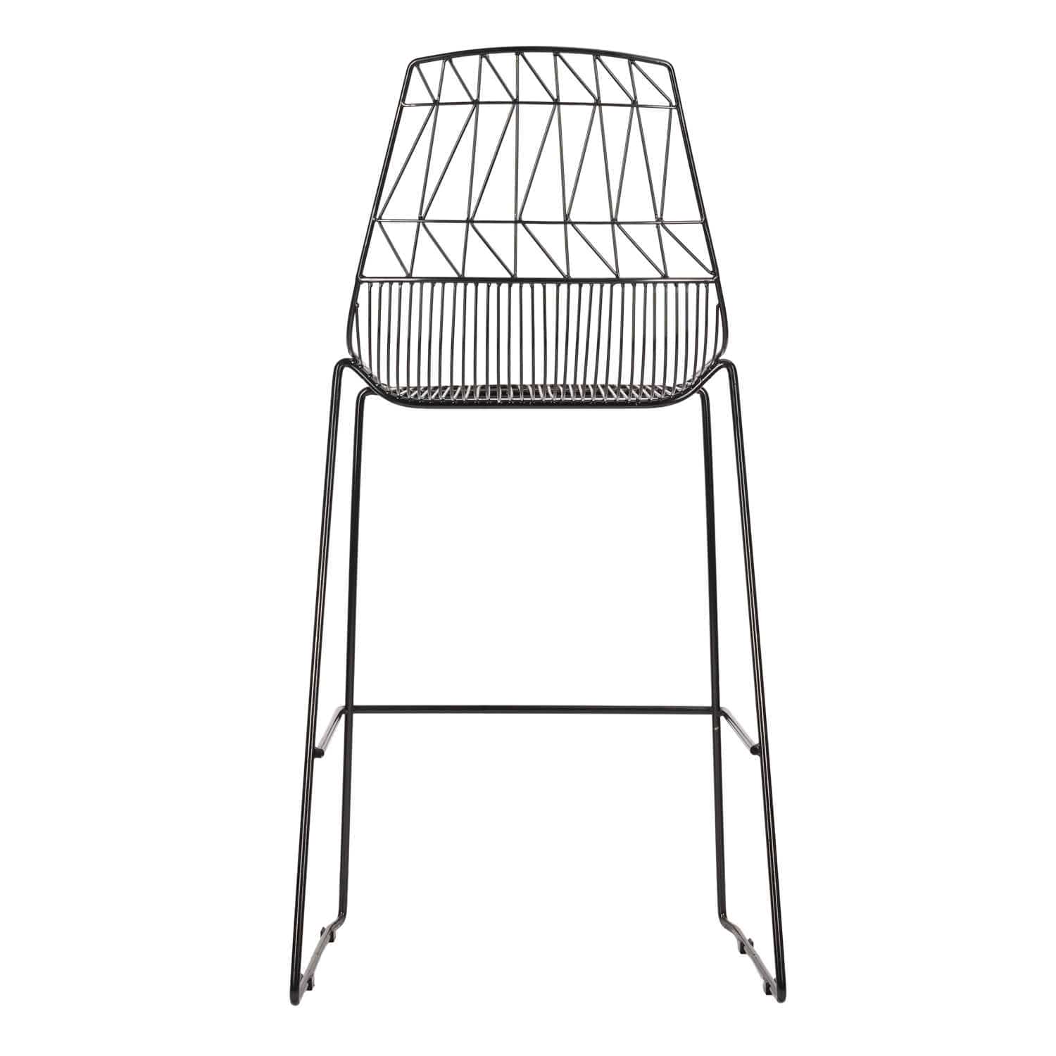 Chivari Black 30" Benton Wire Bar Stool Steel Frame BBMB-WR-AX