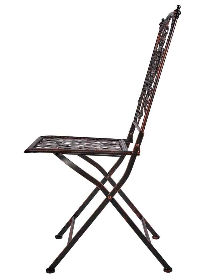 Chivari Barcelona Bistro Set in Bronze includes 28" Table and 4 Chairs BBMBR-KT-AX