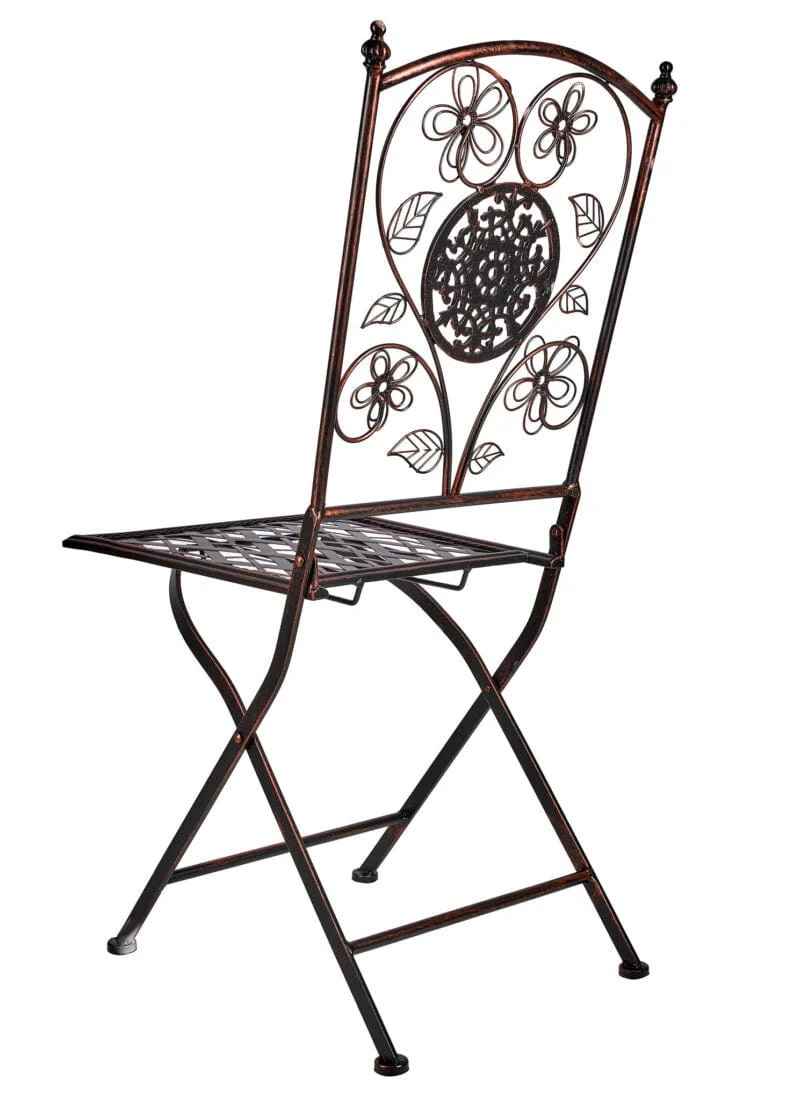 Chivari Barcelona Bistro Set in Bronze includes 28" Table and 4 Chairs BBMBR-KT-AX