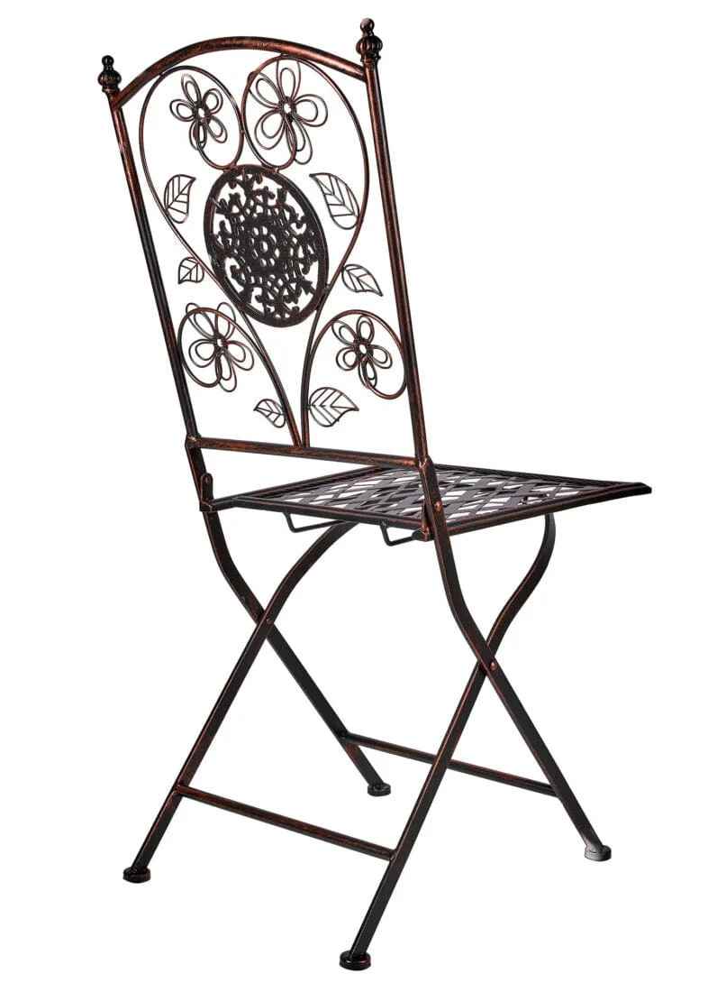 Chivari Barcelona Bistro Set in Bronze includes 28" Table and 4 Chairs BBMBR-KT-AX