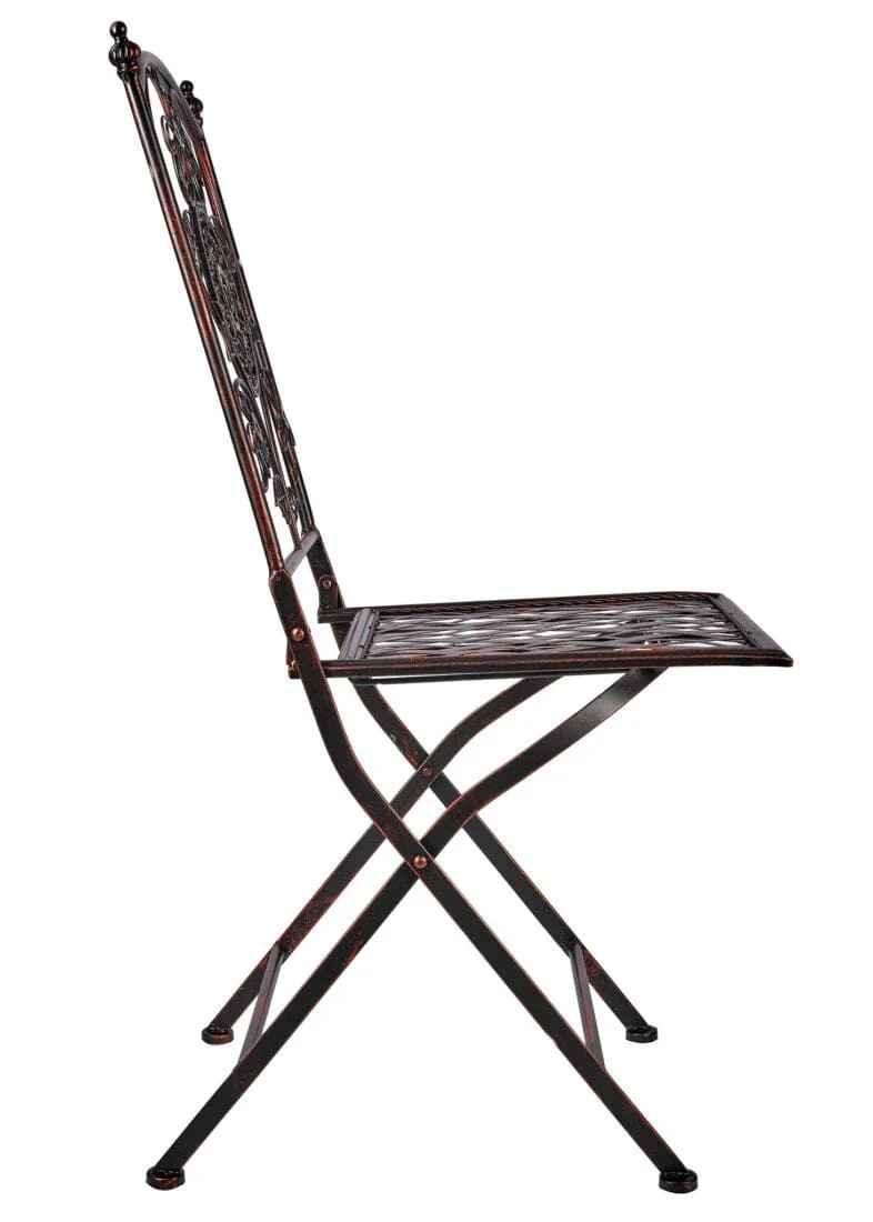 Chivari Barcelona Bistro Set in Bronze includes 28" Table and 4 Chairs BBMBR-KT-AX