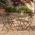 Chivari Barcelona Bistro Set in Bronze includes 28" Table and 4 Chairs BBMBR-KT-AX