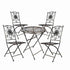 Chivari Barcelona Bistro Set in Vintage Copper includes 28" Table and 4 Chairs BBMC-KT-AX