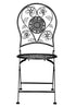 Chivari Barcelona Bistro Set in Rustic Matte Black includes 28" Table and 4 Round Chairs BBMRB-KT-AX